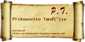 Prikosovits Tanázia névjegykártya